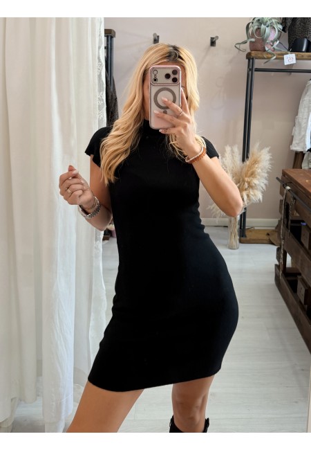 Vestito ILARIA mezze maniche nero