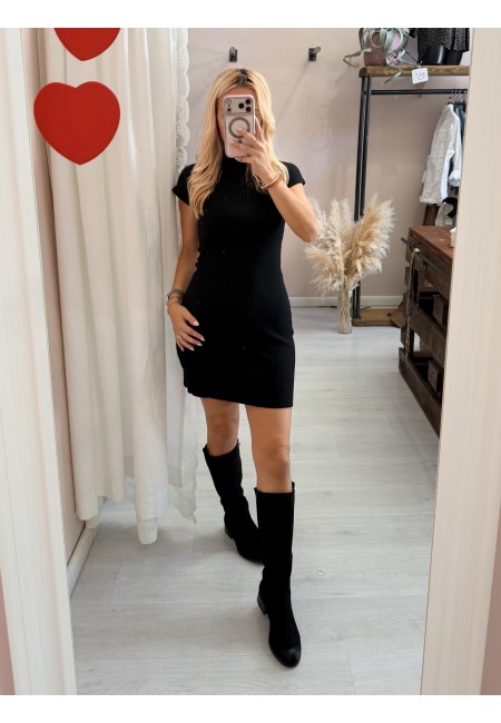 Vestito ILARIA mezze maniche nero