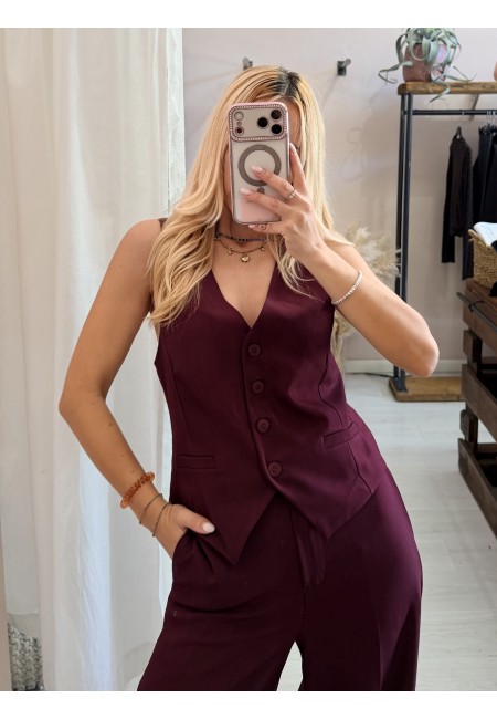 Gilet MONIC bordeaux