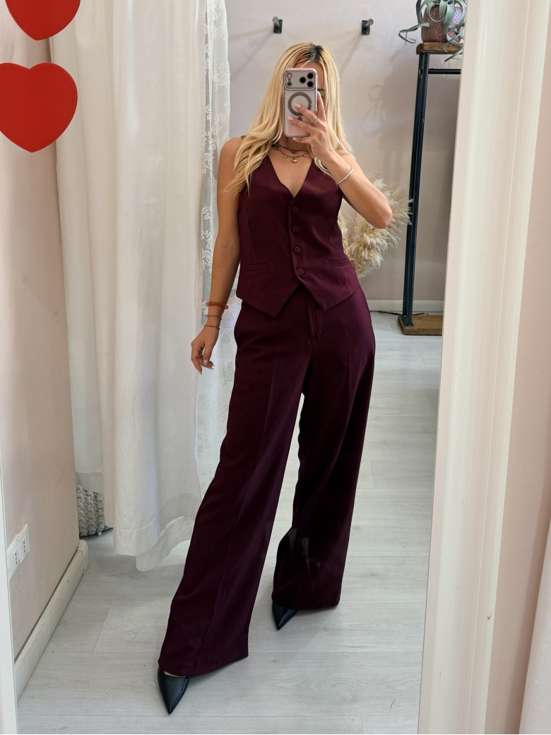 Gilet MONIC bordeaux