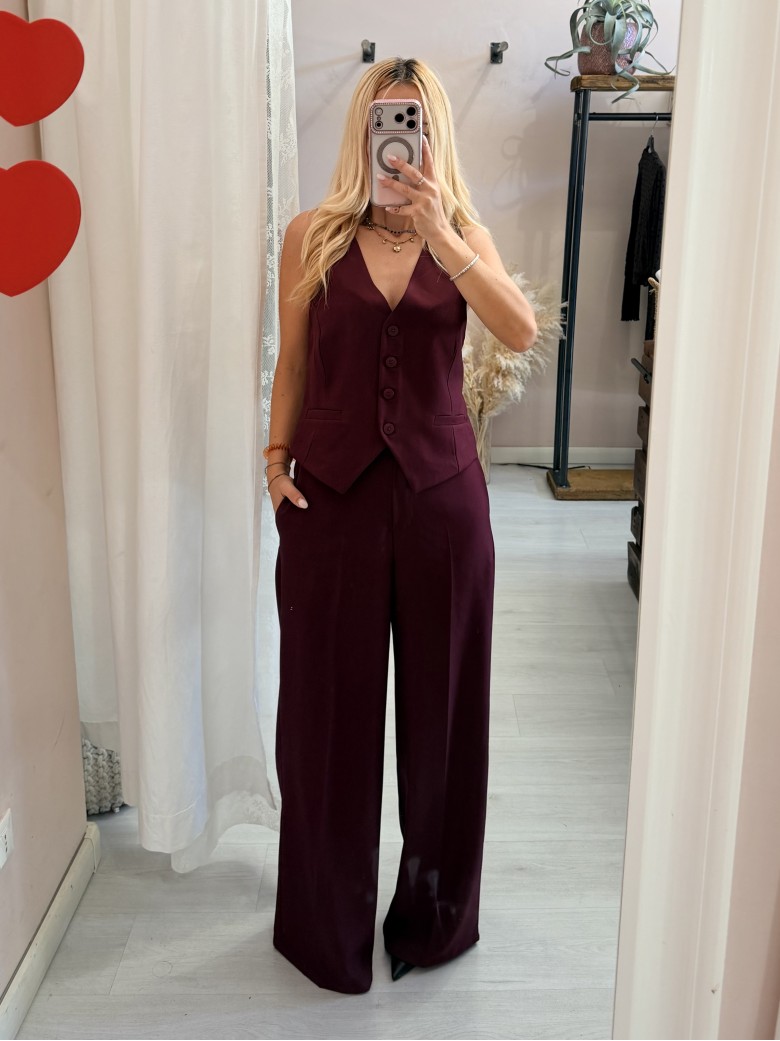 Gilet MONIC bordeaux