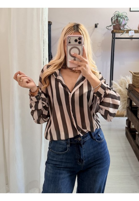 Camicia a righe verde