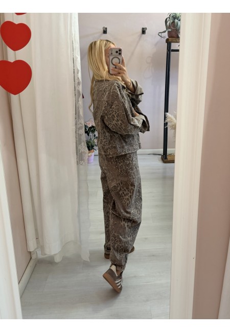 Giubbotto leopardato animalier