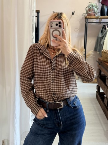 Camicia ISA a quadri marrone