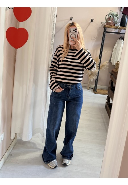 Maglia a righe PARIS 2.0 nere