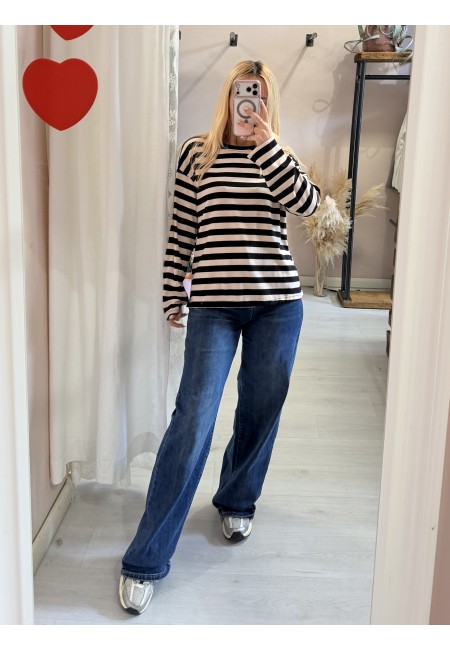 Maglia a righe PARIS 2.0 nere