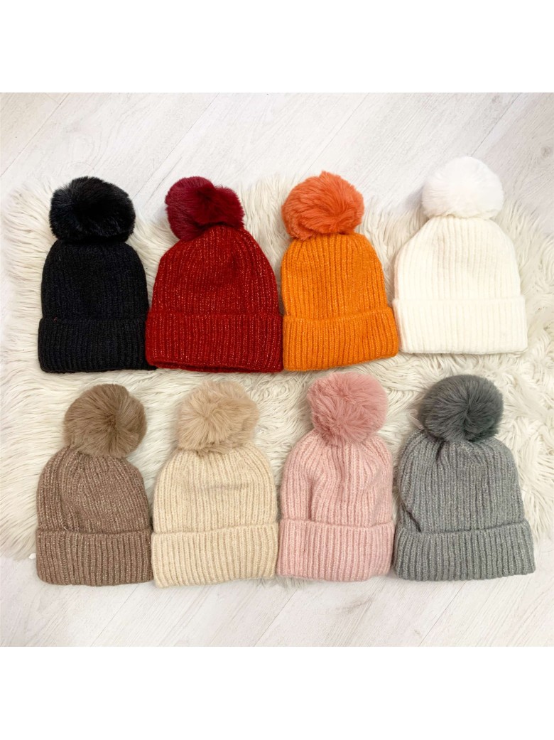 Cappello pon pon vari colori 91658