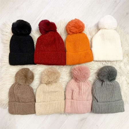 Cappello pon pon vari colori 91658