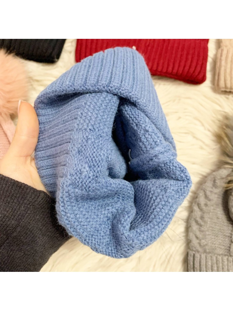 Cappello TRECCE pon pon vari colori M6725