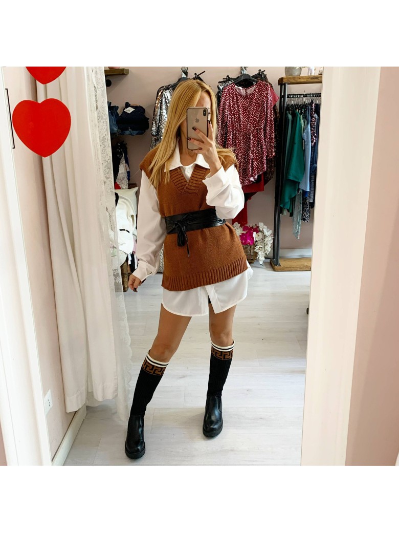 Cintura a laccio  eco pelle