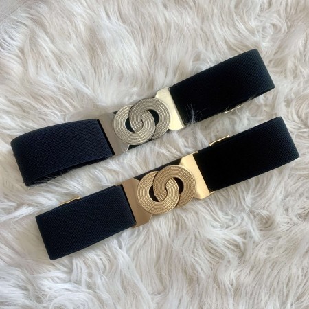 Cintura sottoseno elastica regolabile intrecciata argento o oro