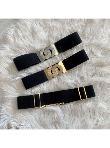 Cintura sottoseno elastica regolabile intrecciata argento... 2