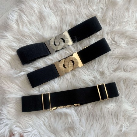 Cintura sottoseno elastica regolabile intrecciata argento o oro