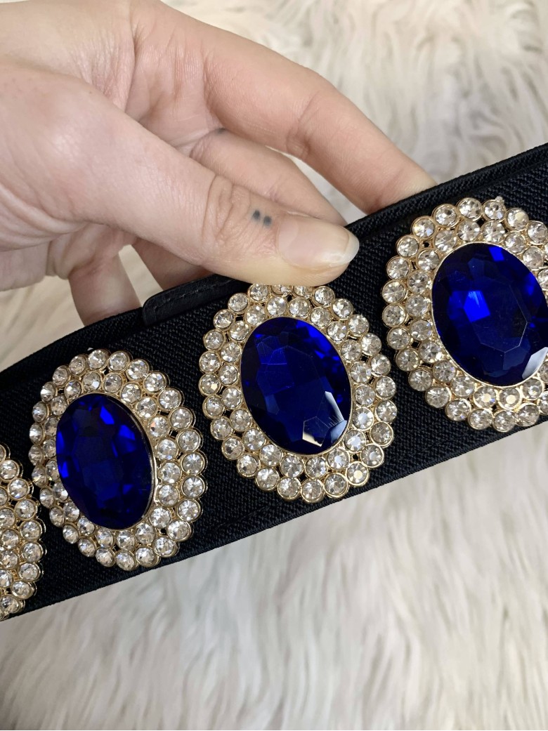 Cintura elastica DIAMANTI BLU sottoseno