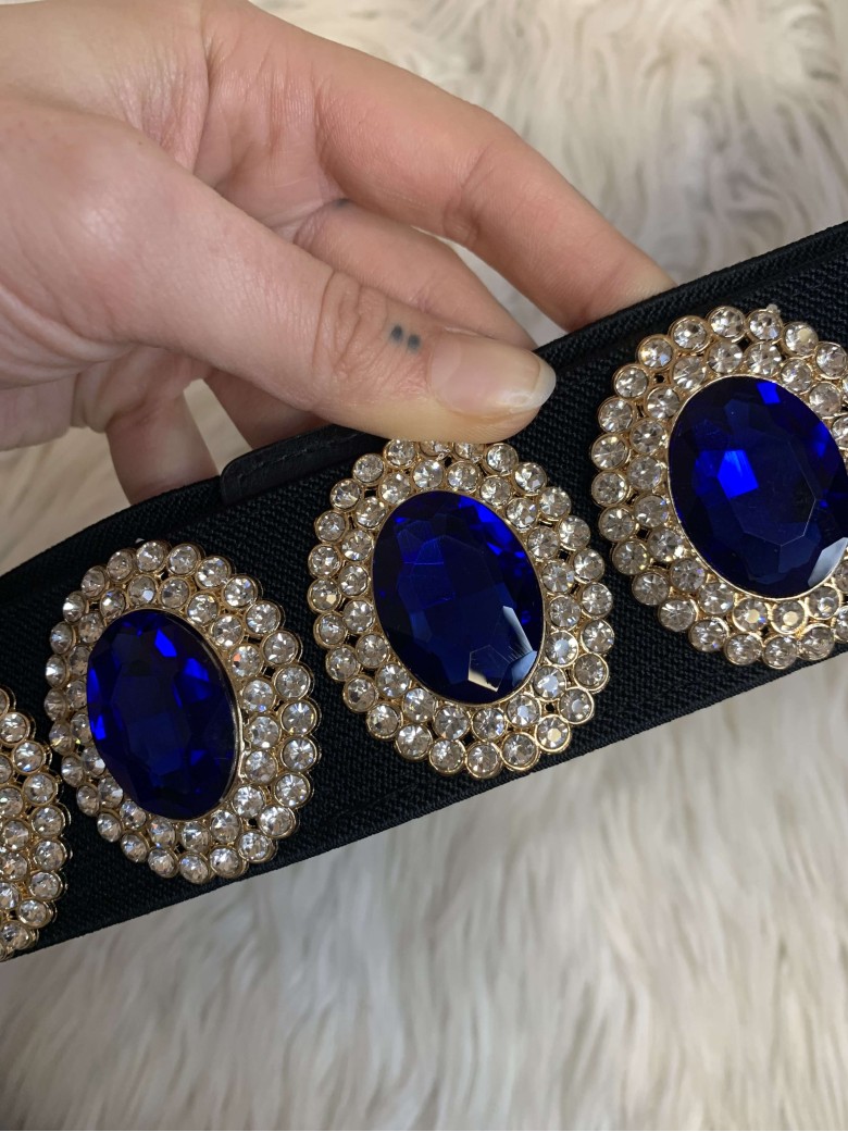 Cintura elastica DIAMANTI BLU sottoseno