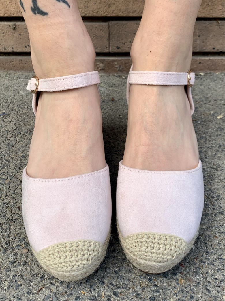 Zeppe espadrillas paglia ROSA
