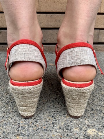 Zeppe espadrillas paglia ROSSE 2