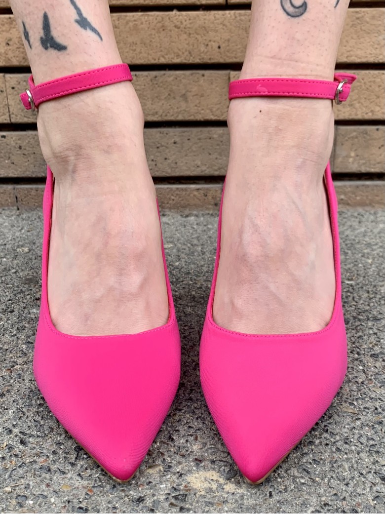 Decoltè FUCSIA cinturino alla caviglia