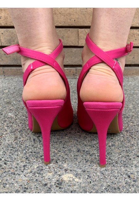 Decoltè FUCSIA cinturino alla caviglia