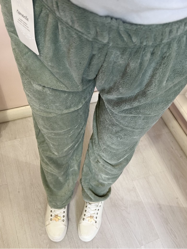 Pantaloni teddy tuta pelosini CALDI felpati...