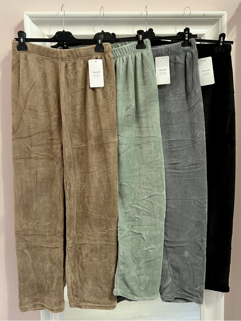 Pantaloni teddy tuta pelosini CALDI felpati...
