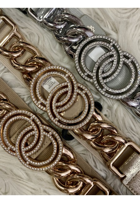 Cintura elastica cerchi con STRASS
