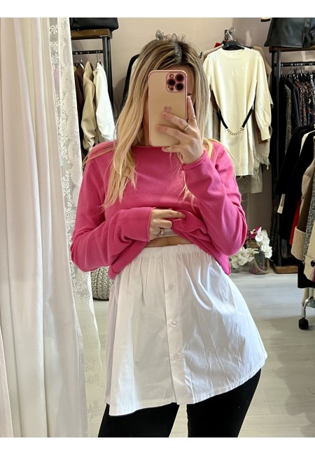 Balza effetto bordo camicia con elastico