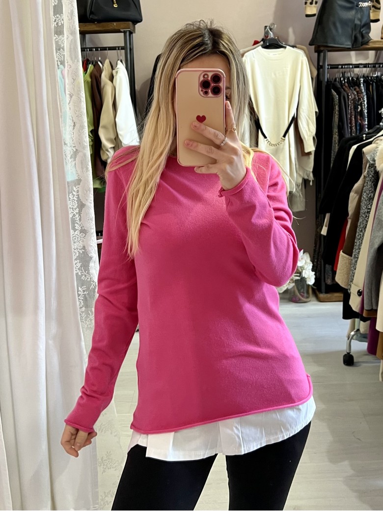 Balza effetto bordo camicia con elastico