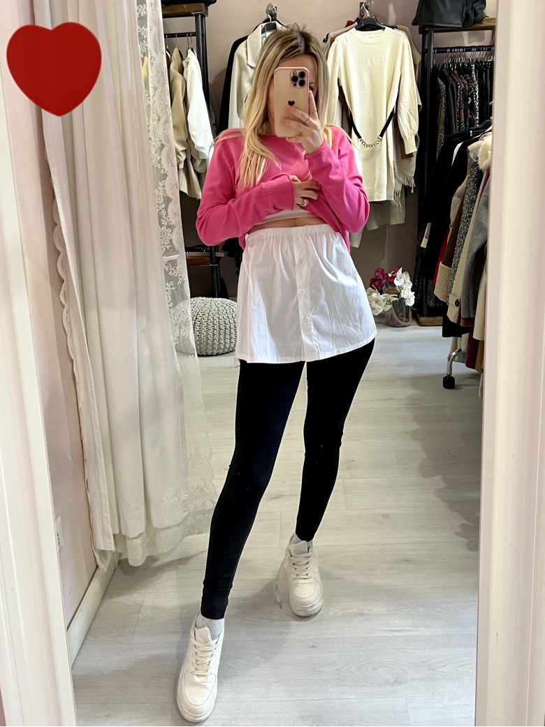 Balza effetto bordo camicia con elastico