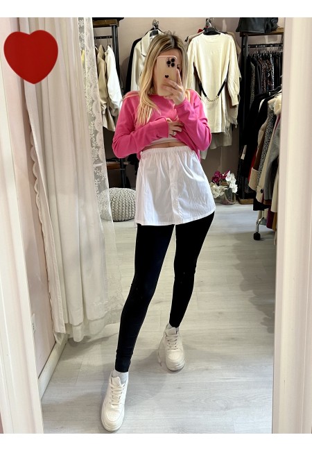 Balza effetto bordo camicia con elastico