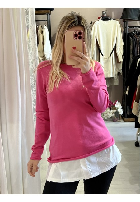 Balza effetto bordo camicia con elastico