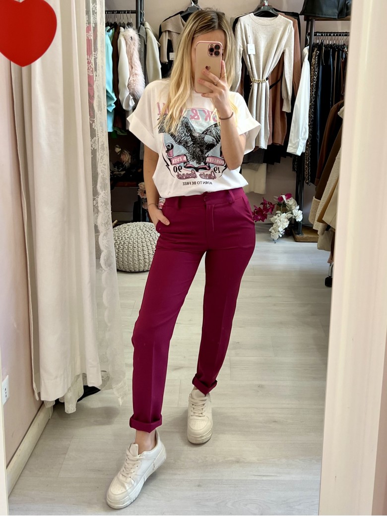 Pantaloni a sigaretta MAGENTA