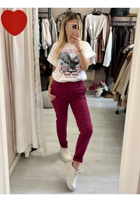 Pantaloni a sigaretta MAGENTA