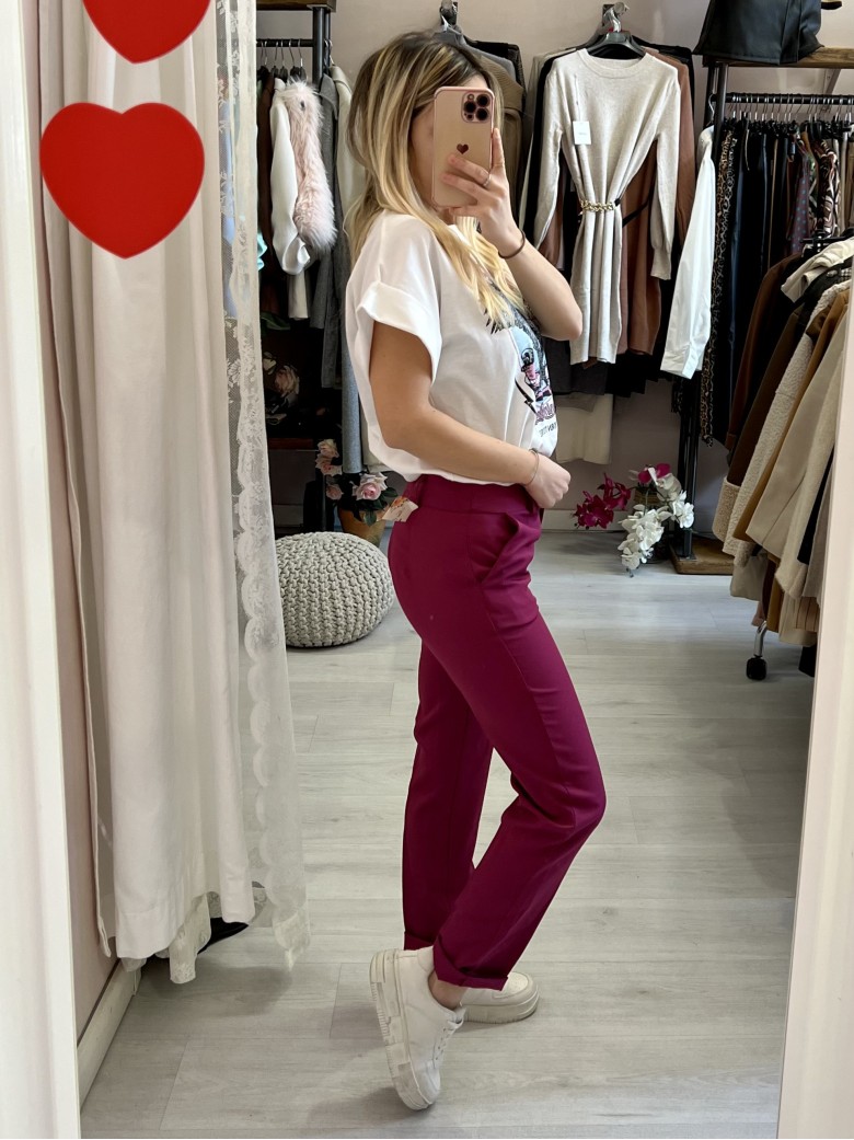 Pantaloni a sigaretta MAGENTA