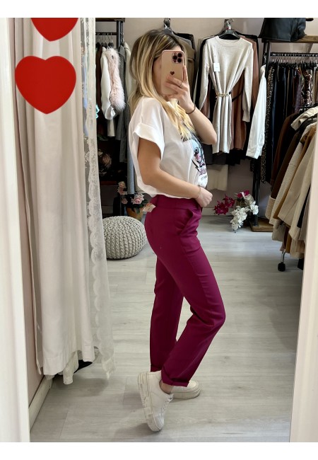 Pantaloni a sigaretta MAGENTA