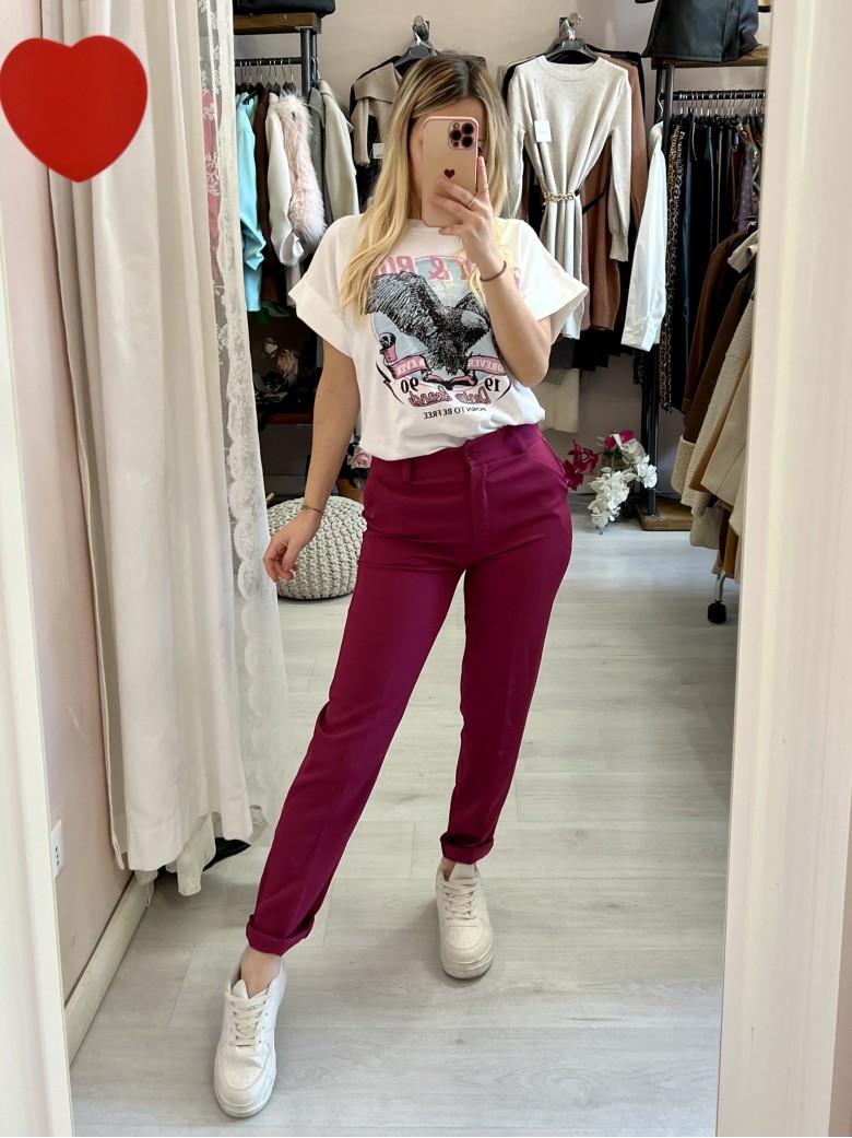 Pantaloni a sigaretta MAGENTA