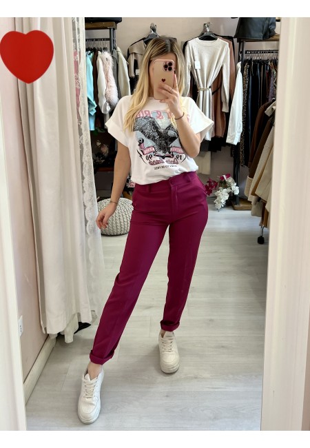 Pantaloni a sigaretta MAGENTA