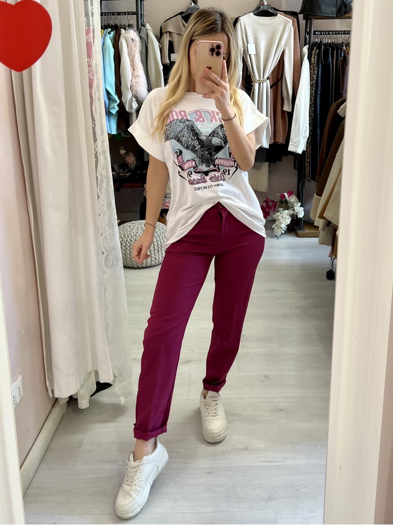Pantaloni a sigaretta MAGENTA