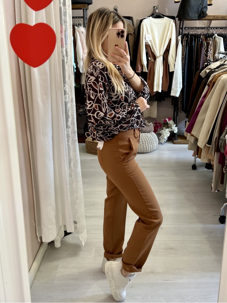 Pantaloni a sigaretta CAMMELLO