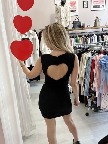 Vestito tubino CUORE nero