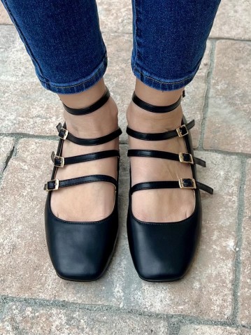 Ballerine multi cinturini NERE 2
