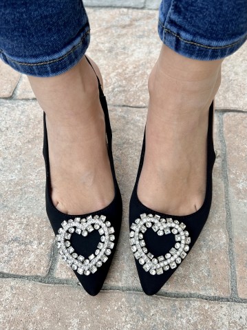 Decoltè a punta cinturino GIOIELLO nere 2