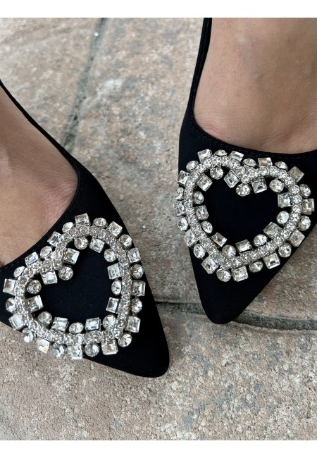 Decoltè a punta cinturino GIOIELLO nere