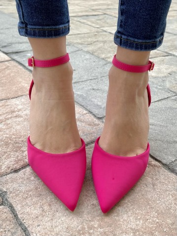 Decoltè a punta cinturino FUCSIA 2