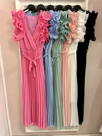 Vestito lungo plissettato DILETTA 2