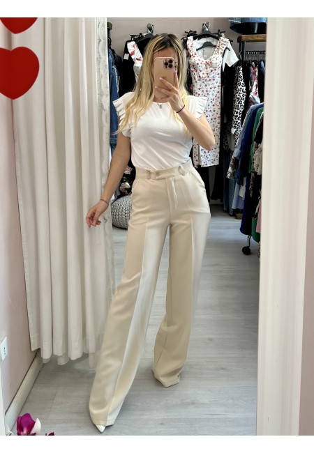 Pantaloni palazzo ELEGANCE beige