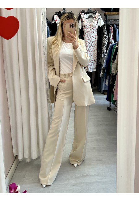 Pantaloni palazzo ELEGANCE beige