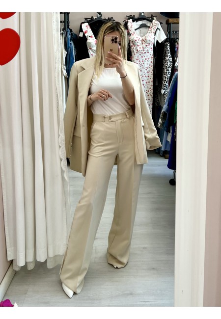 Pantaloni palazzo ELEGANCE beige