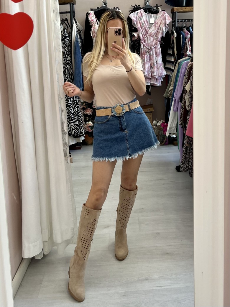 Mini gonna jeans COACHELLA