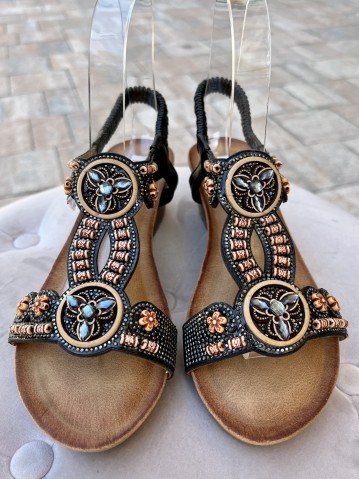 Sandali PERLINE con zeppina 2